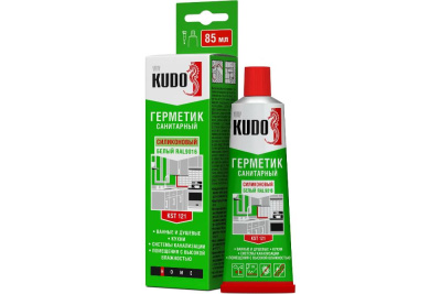 Герметик "KUDO" DONEWELL силиконовый санитарный белый 40мл DST-121 00-00005237