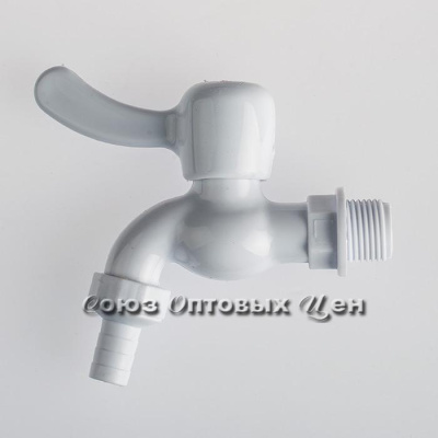 Кран водоразборный пластмассовый, 1/2 маховик флажок