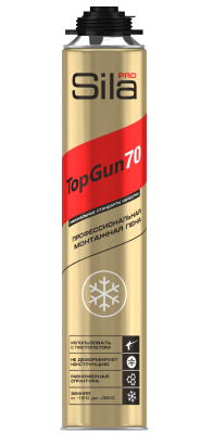 Пена монтажная *ЗИМА Sila Pro TopGun 65  875 мл золото
