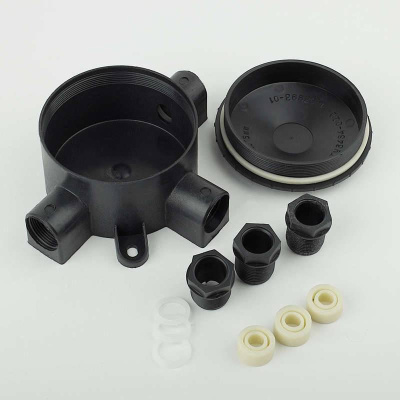 Коробка электромонтажная КЭМ 2-660-3 D95 IP65 открытой проводки 3-х рожковая (карболит)