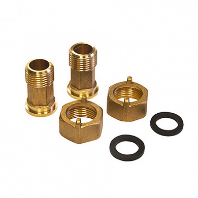 Узел присоединительный КМЧ 15 латунный (пара)