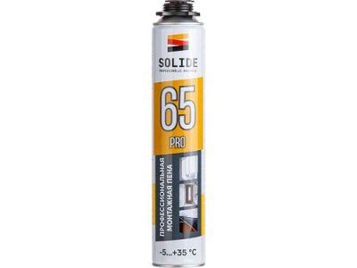 Пена монтажная профессиональная всесезонная SOLIDE Foam Pro 65 (750мл)