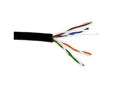 Кабель U/UTP 4*2*24AWG кат.5е медьOUTDOOR черный