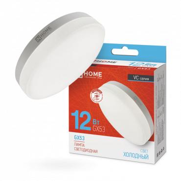 Лампа светодиодная LED- GX53 12Вт 230В 6500К 1140Лм 170-265В IN HOME