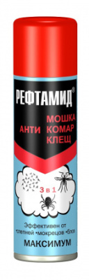 Репеллент Рефтамид МАКСИМУМ АнтиМошка/Комар/Клещ 147 мл  (упк.24 шт.)