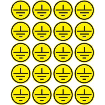 Знак наклейка "Земля" d-20  EKF