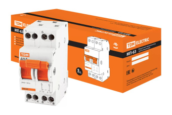 Модульный переключатель трехпозиционный МП-63 2Р 40А TDM