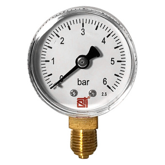 Манометр боковой PROFLINE 6 бар резьба 1/4" (маслонаполненный)